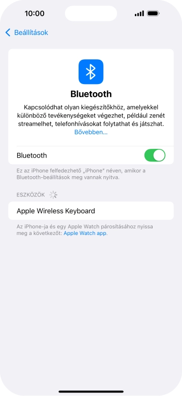 Válaszd ki a kívánt Bluetooth-eszközt, és kövesd a kijelzőn megjelenő utasításokat annak telefonodhoz történő csatlakoztatásához.
