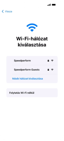 Válaszd ki a kívánt Wi-Fi hálózatot.