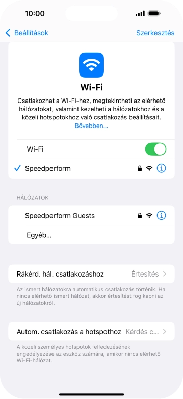 Húzd az ujjad felfelé a kijelző aljáról, hogy visszatérj a kezdőképernyőhöz.