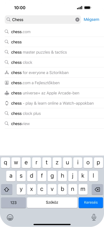 Válaszd a Keresés lehetőséget.
