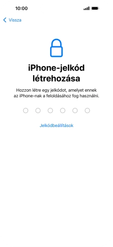 Válaszd a Jelkódbeállítások lehetőséget.