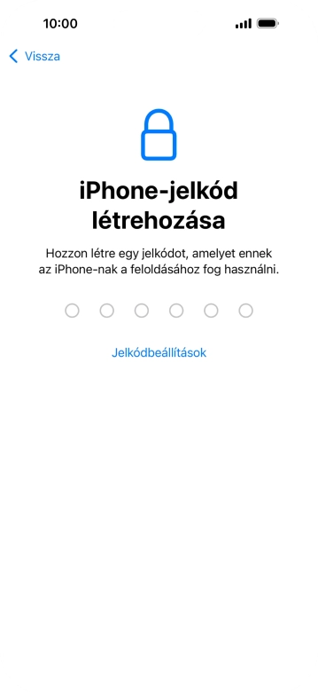 Válaszd a Jelkódbeállítások lehetőséget.