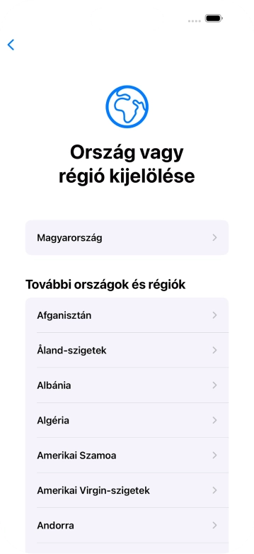 Válaszd ki a kívánt országot vagy régiót.