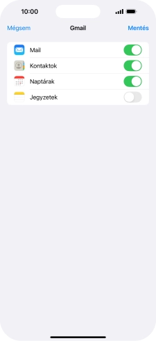 Amennyiben a kijelzőn ez a képernyőkép látható, az e-mail-fiókodat felismerte a rendszer, és automatikusan beállította. Kövesd a képernyőn megjelenő utasításokat további adatok csatolásához, és fejezd be az új fiók létrehozását.