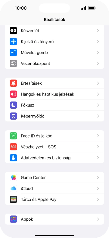 Válaszd az Appok lehetőséget.