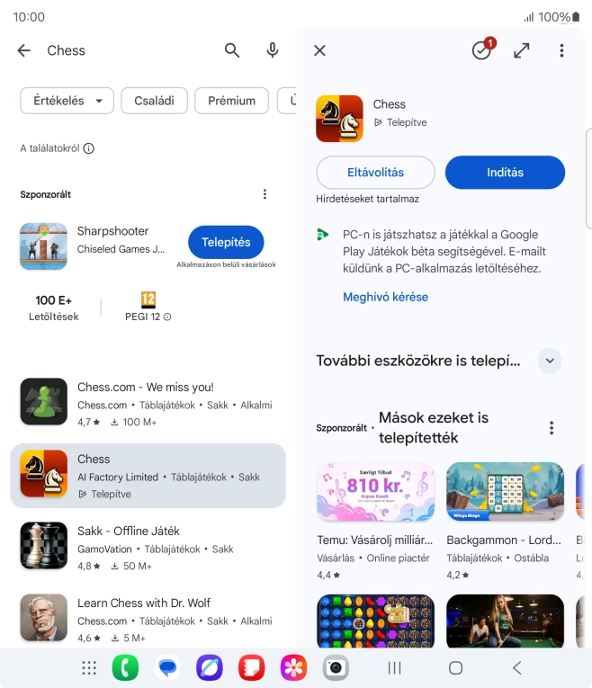 A befejezéshez, és ahhoz, hogy visszatérhess a főképernyőhöz, nyomd meg a főgombot.