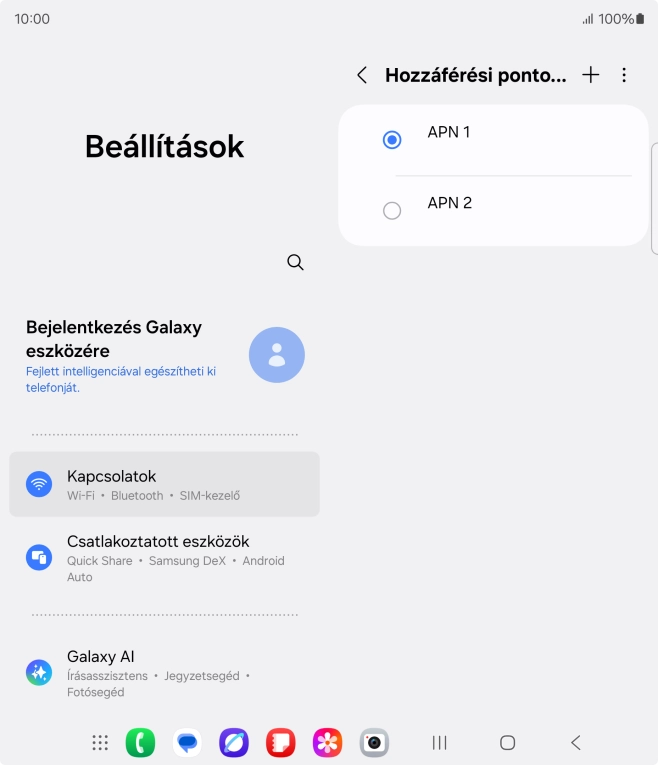 Kattints a kívánt adatkapcsolat melletti mezőre, hogy aktiváld azt.