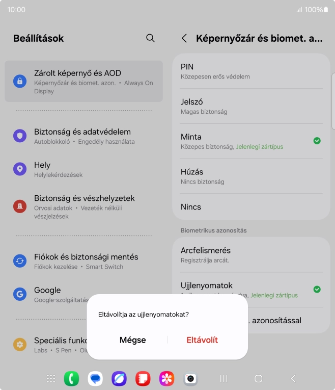 Válaszd az Eltávolít lehetőséget.