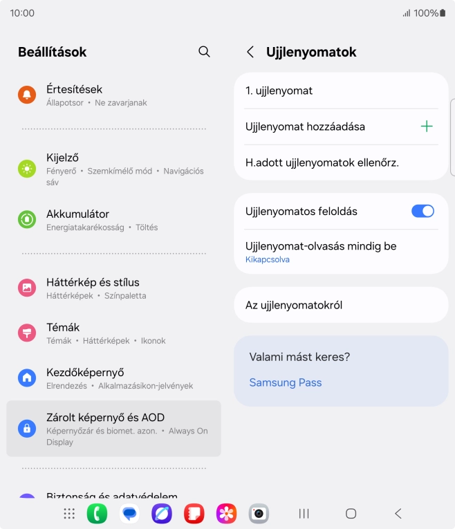 Válaszd a kívánt beállításokat a funkciók be- vagy kikapcsolásához.