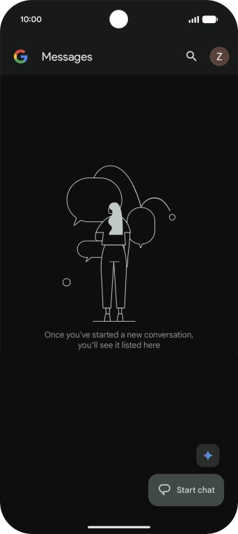 Slide your finger upwards starting from the bottom of the screen to return to the home screen.
