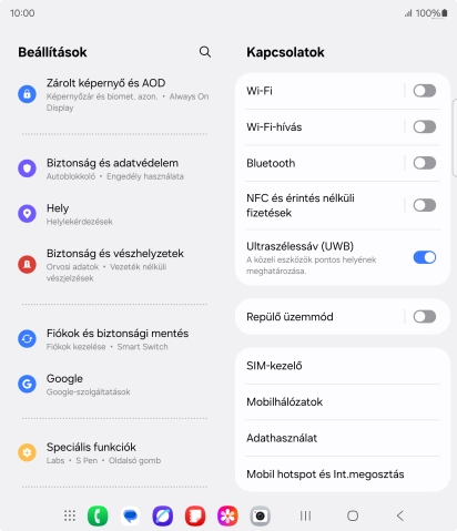 Válaszd a Fiókok és biztonsági mentés lehetőséget.