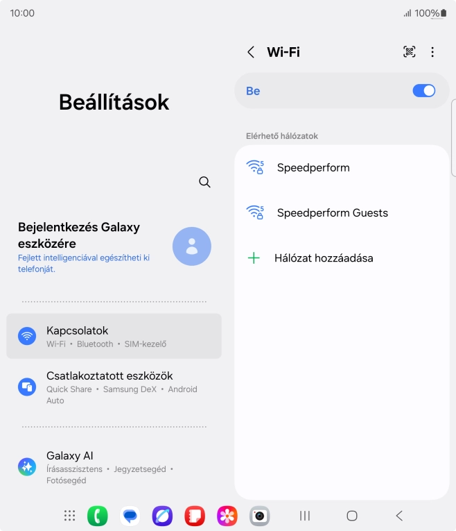 Válaszd ki a kívánt Wi-Fi hálózatot.