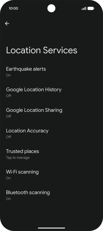 Press Location Accuracy. Press Location Accuracy.