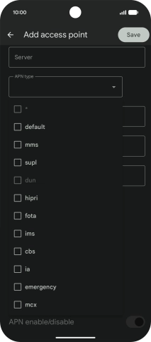 Press default.