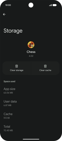 Press Clear cache.