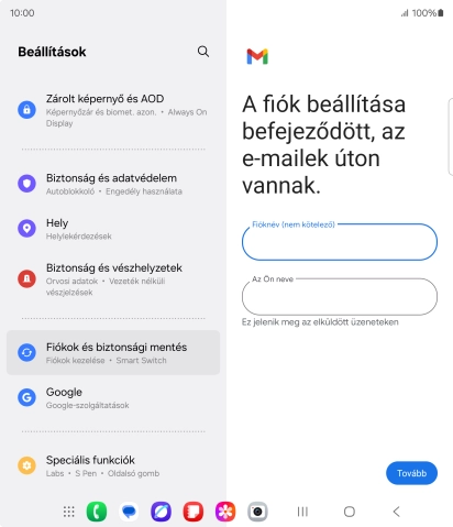 Kattints „Az Ön neve” alatti mezőre, és írd be a kívánt küldőnevet.