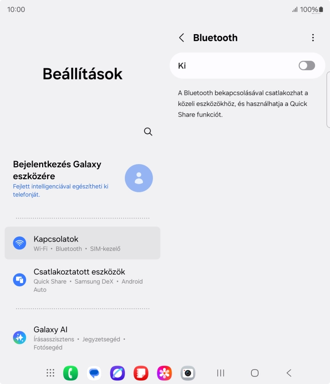 Kattints a csúszkára a funkció bekapcsolásához.