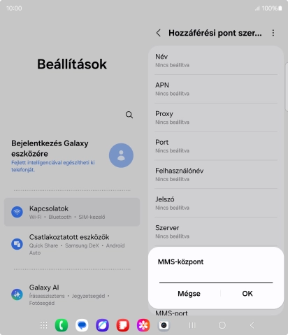 Írd be azt, hogy http://mms.vodafone.hu/servlets/mms, és válaszd az OK lehetőséget.