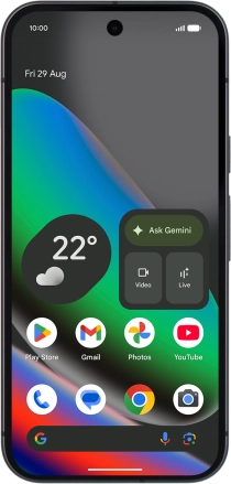 Image 1: Front view of the Google Pixel 10