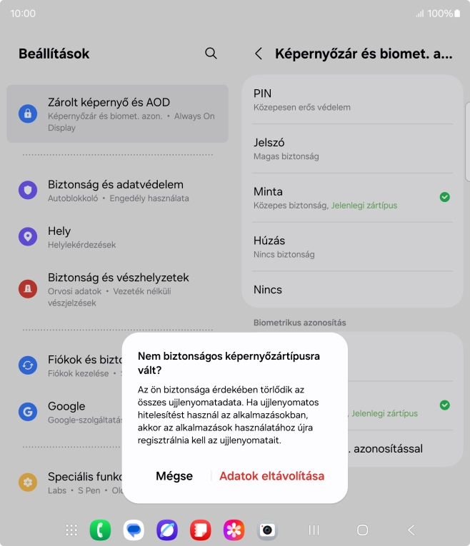 Válaszd az Adatok eltávolítása lehetőséget.