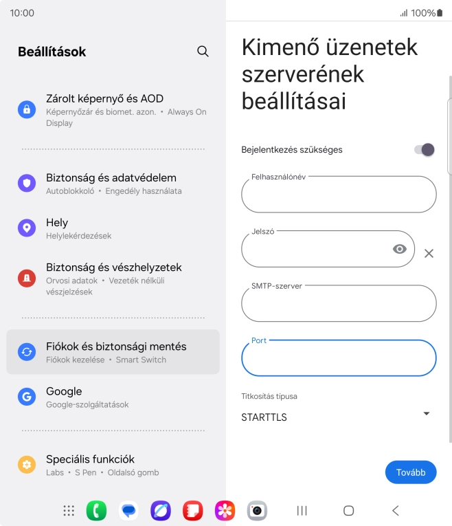 Nyisd le a „Titkosítás típusa” alatt legördülő menüt.