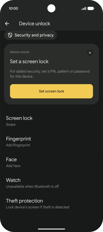 Press Fingerprint.