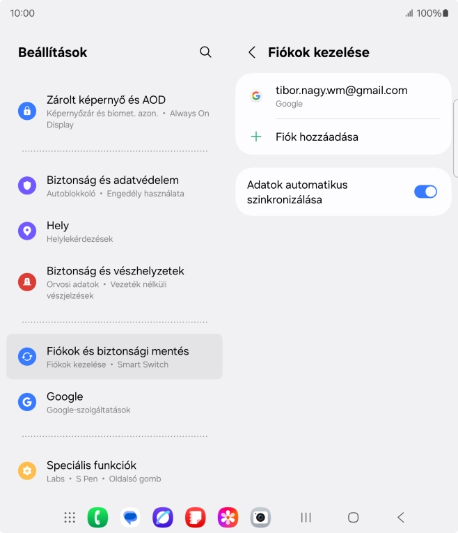 Válaszd a Fiók hozzáadása lehetőséget.