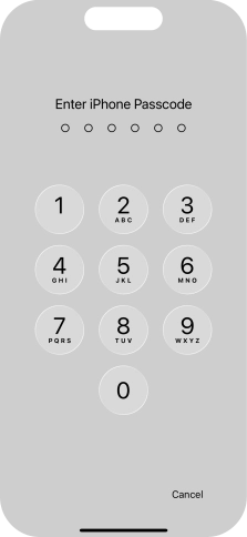 Use the lock code you created. The app is now locked.
