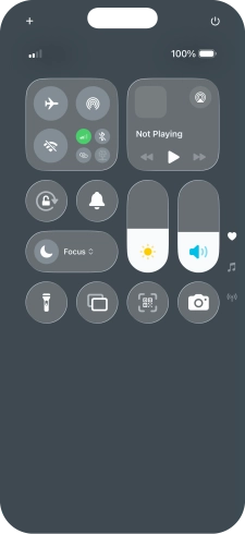 Press the airplane mode icon to turn the function on or off.