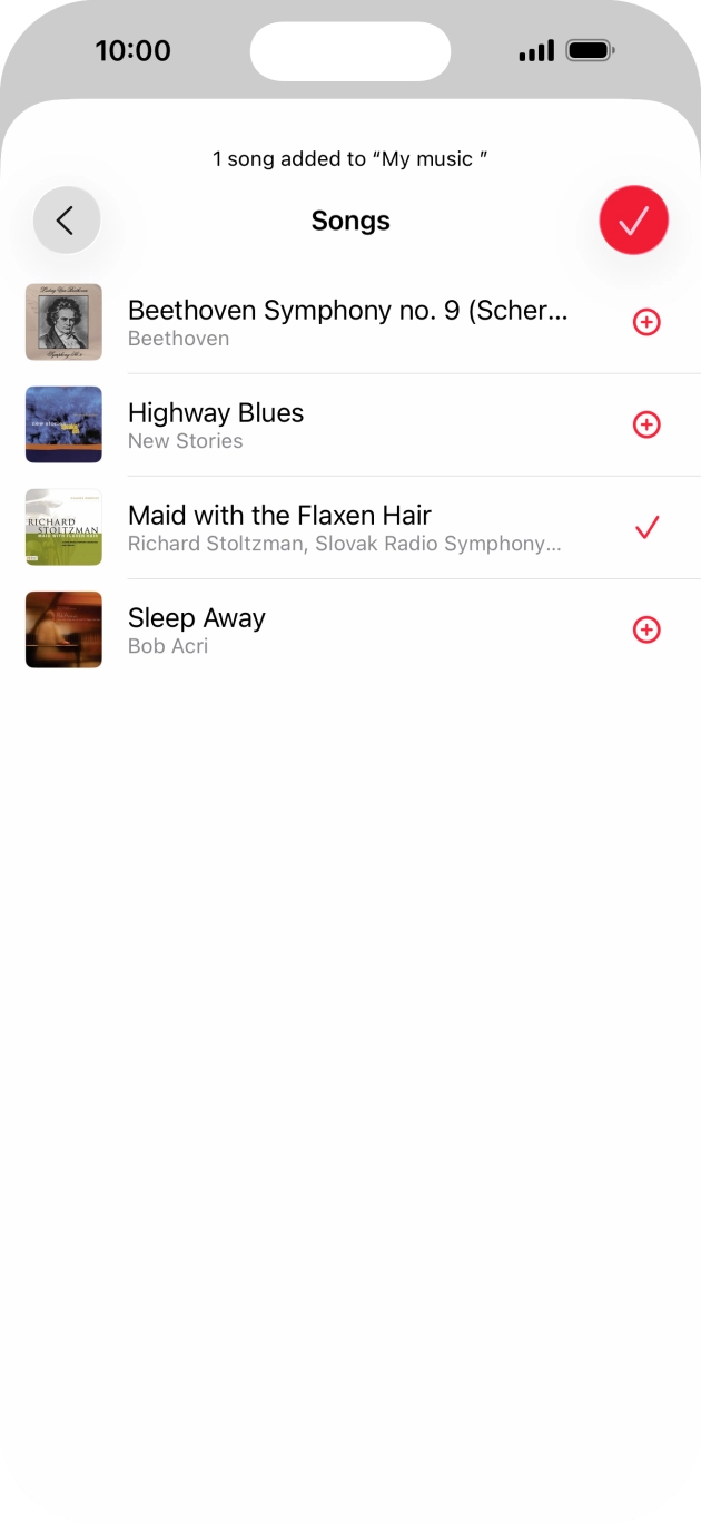 Press the confirm icon. Press the confirm icon.