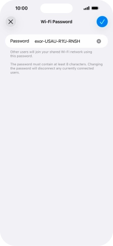 Press the confirm icon.