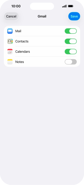 If this screen is displayed, you email account has been recognised and set up automatically. Follow the instructions on the screen to key in more information and finish setting up your phone.