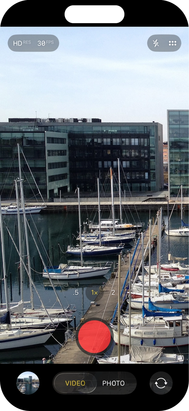 Press the record icon to start recording. Press the record icon to start recording.