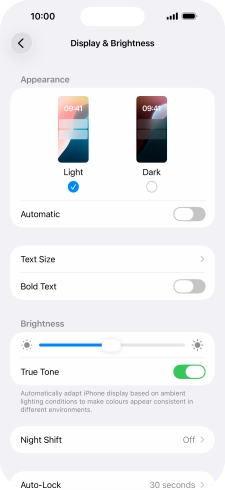 Press Dark.