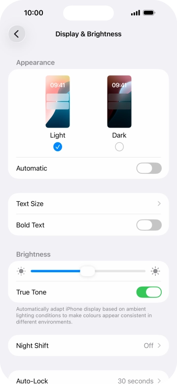 Press Dark.