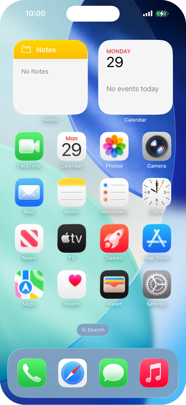 When the battery charging icon is displayed, charging is in progress.