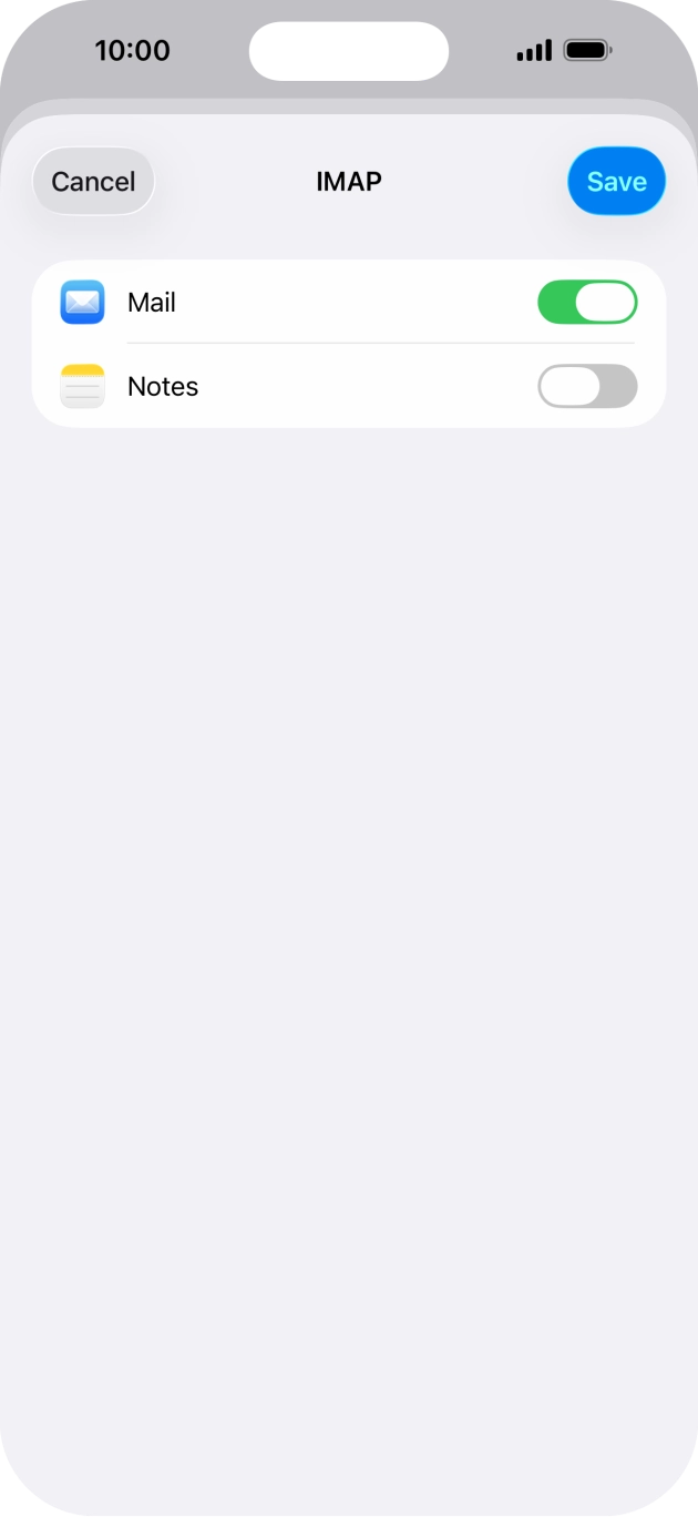 Press Save. Your email account has now been set up. To select more settings for incoming and outgoing server, proceed with the following steps. Press Save. Your email account has now been set up. To select more settings for incoming and outgoing server, proceed with the following steps.