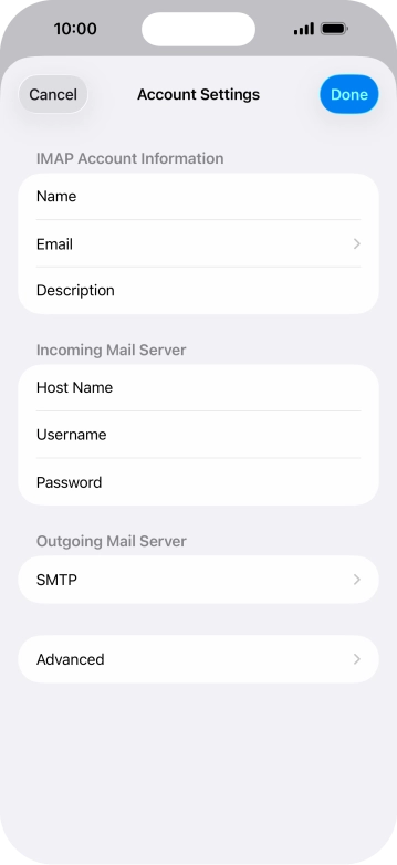 Press SMTP.