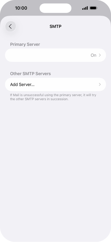 Press the field below 'Primary Server'.