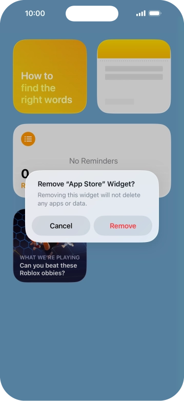 Press Remove. Press Remove.