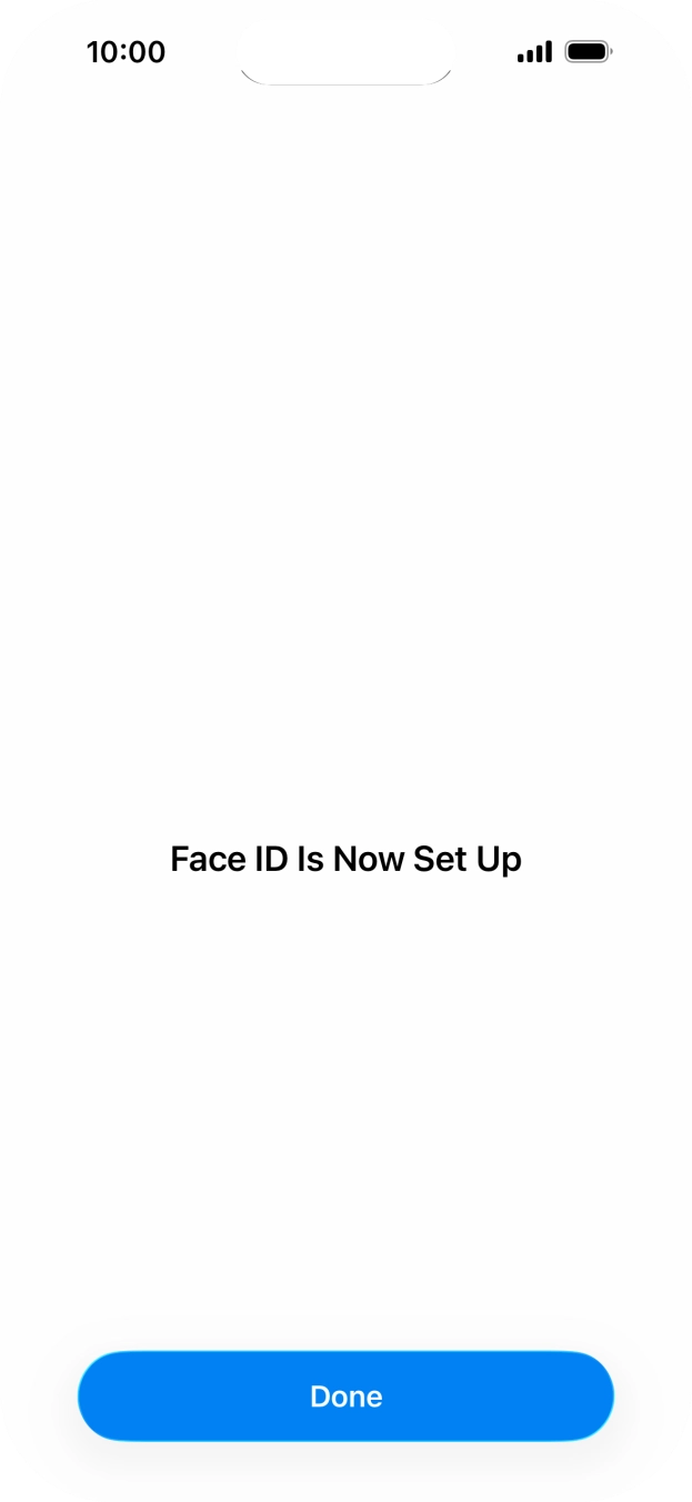Press Done. If you haven't previously selected a lock code, key in a code of your own choice twice.