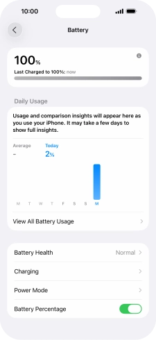 Press Power Mode.