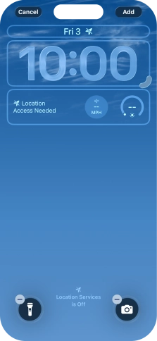 To customise the way the lock screen date is displayed, press the date widget and follow the instructions on the screen to select the required widget display mode.
