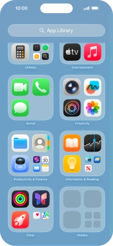 The app is now placed in the Hidden folder in the App Library.