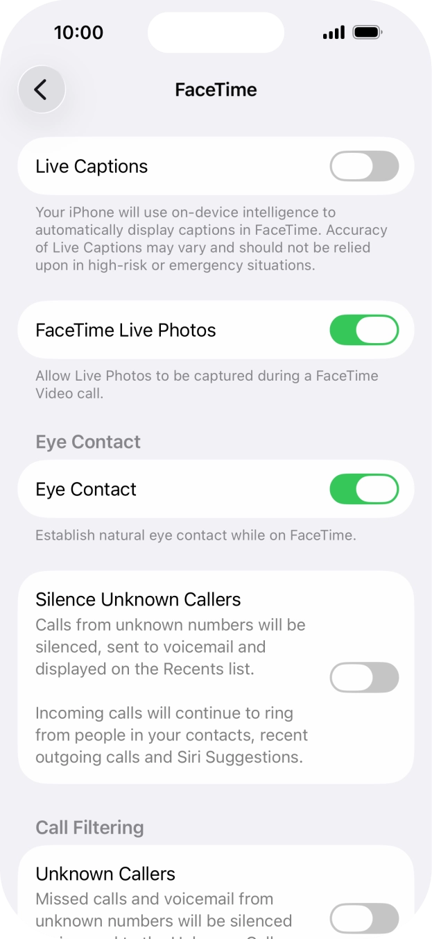 Press the indicator next to 'Live Captions' to turn the function on or off. Press the indicator next to 'Live Captions' to turn the function on or off.