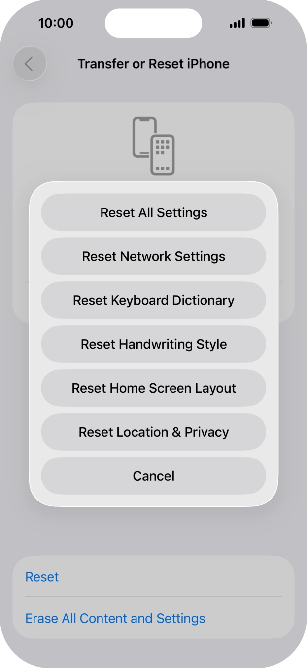 Press Reset Network Settings.
