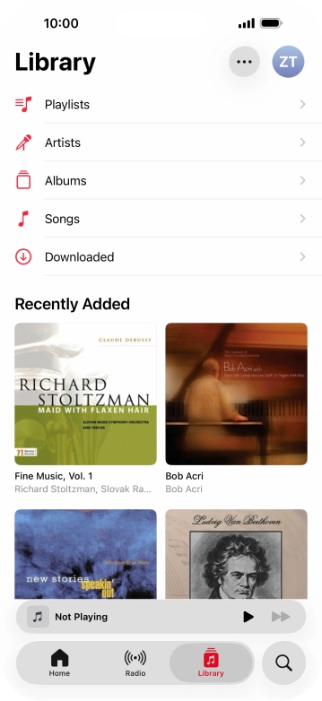 Press Playlists.
