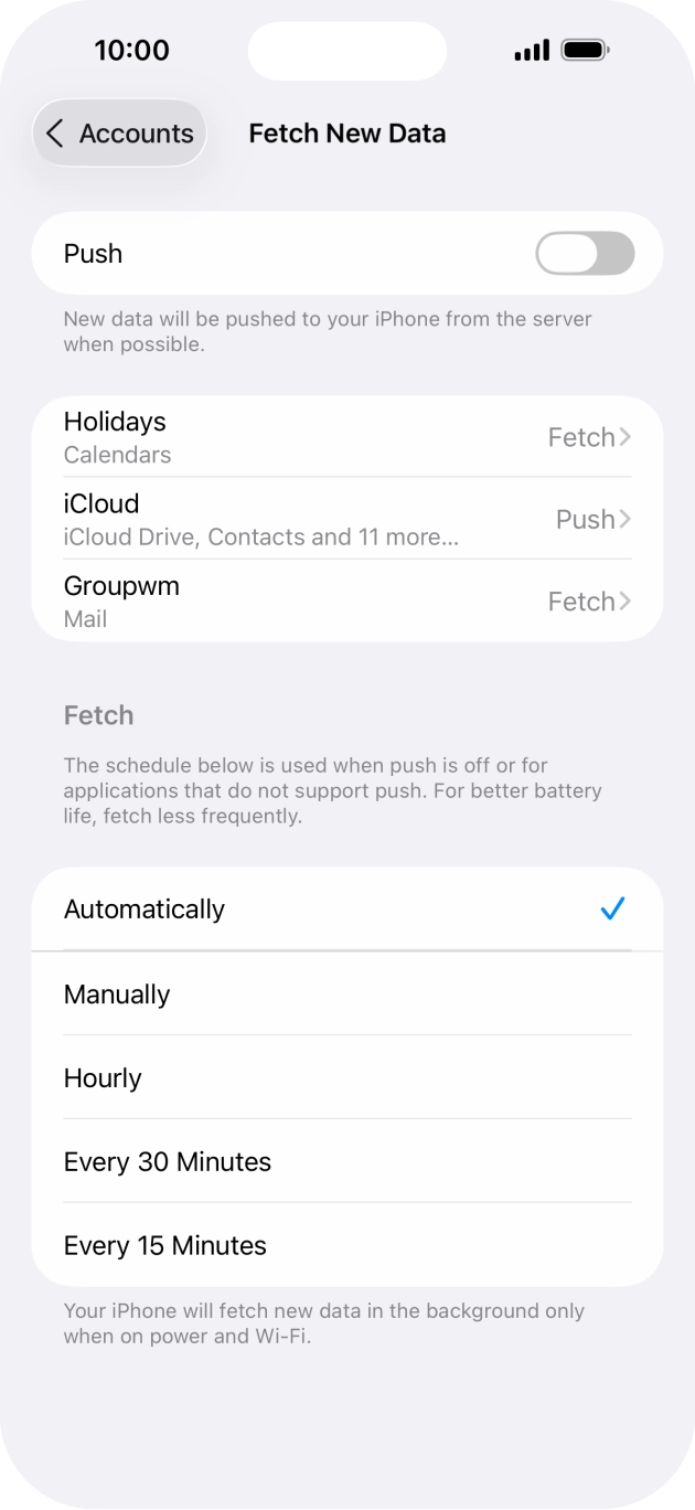 If you turn off the function, press the required setting. If you turn off the function, press the required setting.