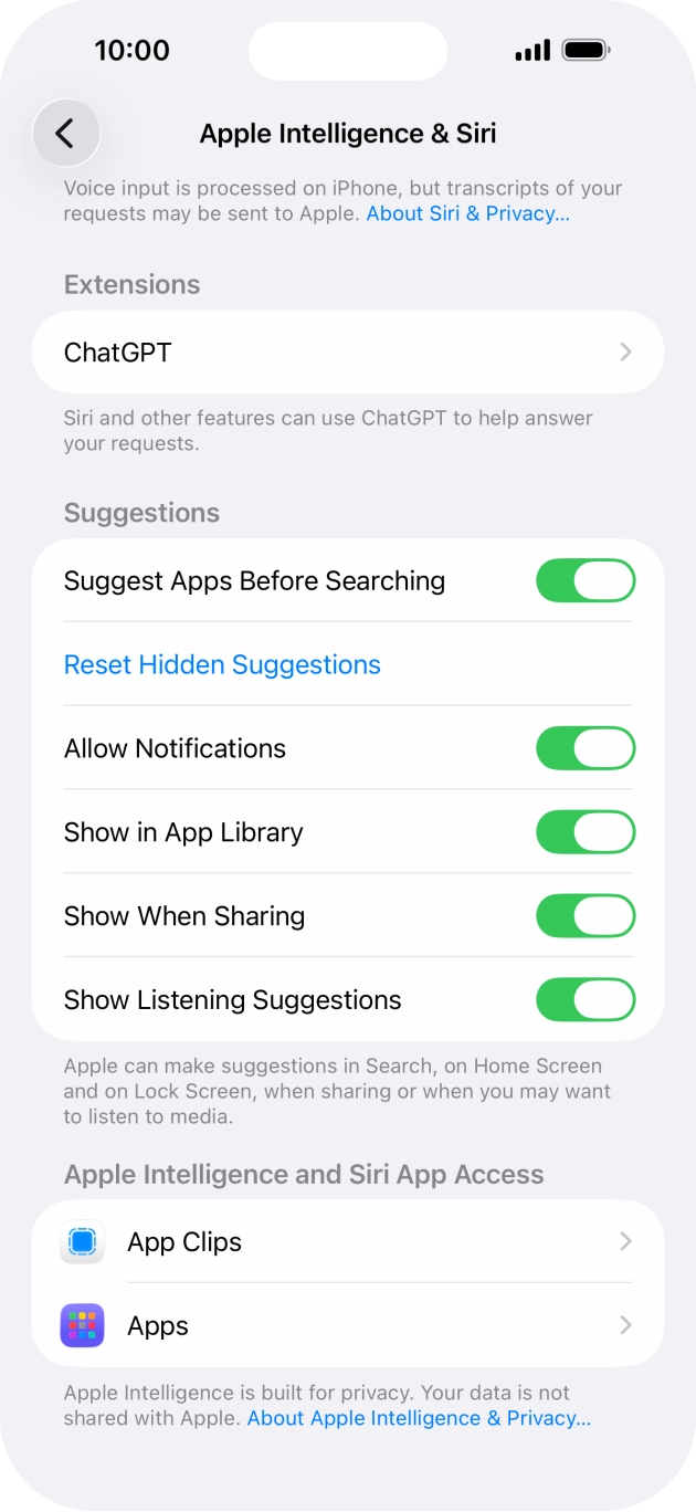 Press the required app. Press the required app.
