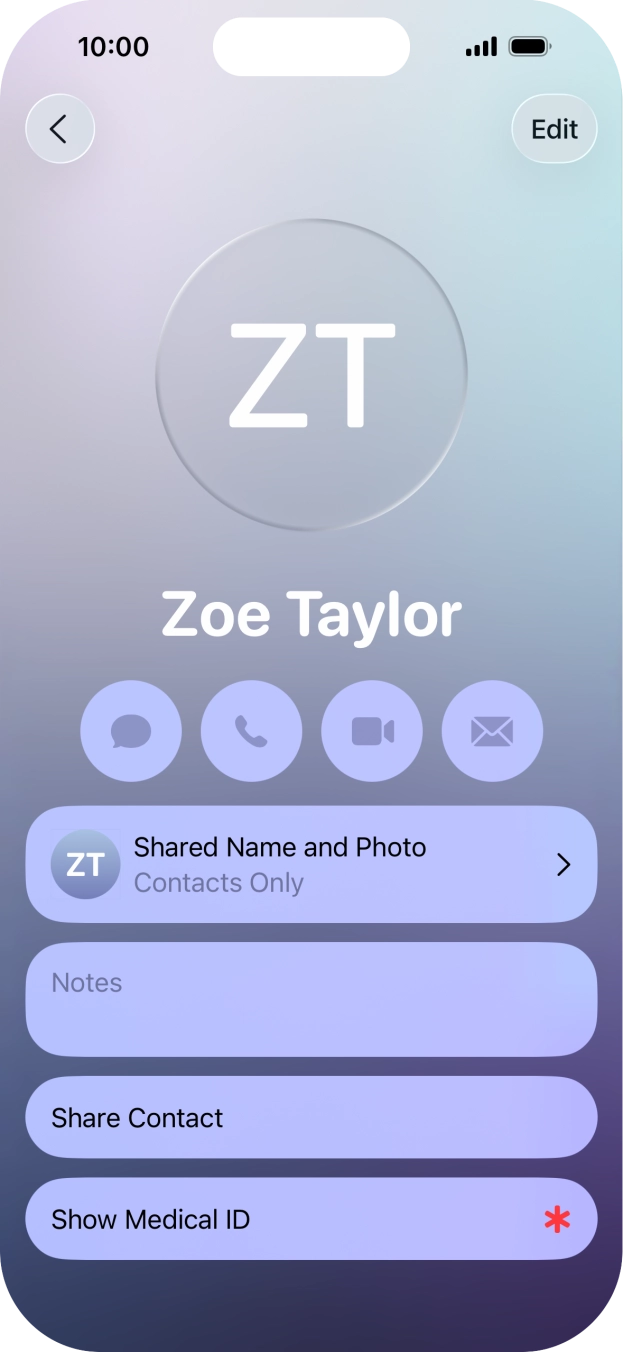 Press Shared Name and Photo. Press Shared Name and Photo.